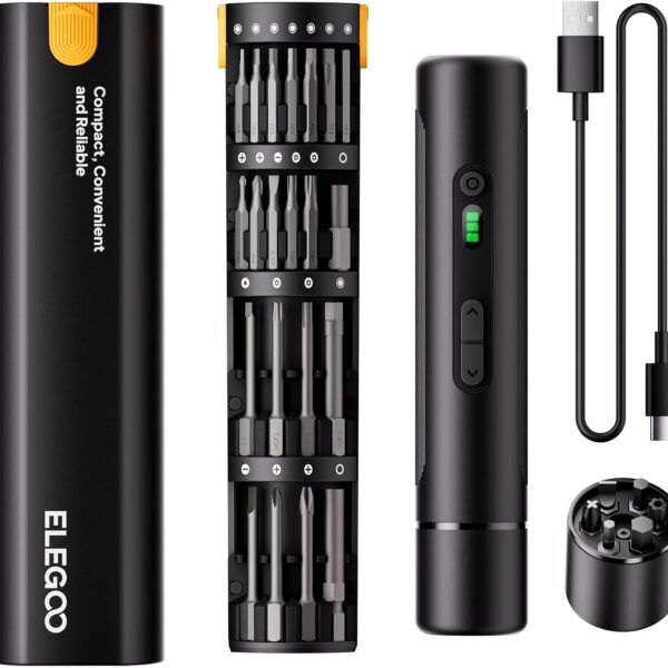 ELEGOO Electric Screwdriver Set with 33 Magnetic Bits and 3 Torque Setting