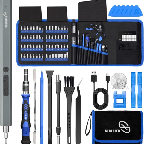 STREBITO Electric Screwdriver, 144-in-1 Precision Screwdriver Set